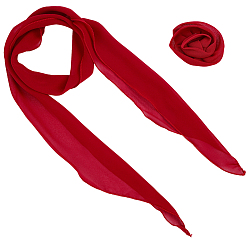 Темно-Красный 1 женская сумка из полиэстера и шелкового шарфа, с заколками для волос в виде цветка из кожи аллигатора, темно-красный, 1300x155x0.5 мм