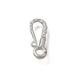 Platine Crochets en laiton, crémaillère plaquage, platine, 12x5x1.6mm, Trou: 2mm