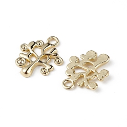 Golden Alloy Charms, Tree Charm, Golden, 14x11x1.5mm, Hole: 1.5mm