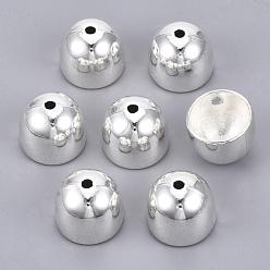 Silver Tibetan Style Alloy Cord Ends, End Caps, Cadmium Free & Nickel Free & Lead Free, Silver Color Plated, 13x15.5x15.5mm, Hole: 2mm, Inner Diameter: 13.5mm, about 273pcs/1000g