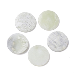 New Jade Natural New Jade Cabochons, Flat Round, 41.5x6~6.5mm