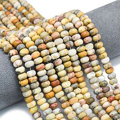 Сумасшедший Агат Природные сумасшедший агат бисер нитей, матовые, рондель, 8x5 мм, отверстие : 1.4 мм, около 73~75 шт / нитка, 14.96''~15.16'' (38~38.5 см)