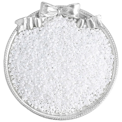 Белый Стеклянный бисер непрозрачных цветов, плоско-круглые, белые, 2 мм, о 1100 шт / комплект