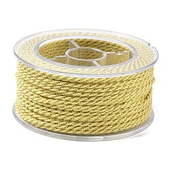 Желтый 20м нейлоновый витой круглый шнур, для изготовления лямок для сумок, желтые, 2 мм, около 21.87 ярдов (20 м) / рулон