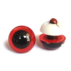 Красный Abs пластиковые глаза куклы, Чучела игрушечных глаз, безопасные глаза, с распоркой, полукруглый, красные, 8 мм