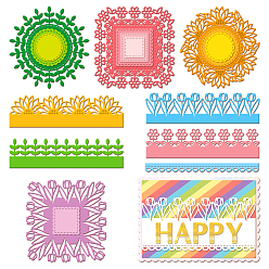 Mixed Shapes Трафареты для резки геометрических штампов из углеродистой стали, для diy scrapbooking, Фотоальбом, декоративная бумага для тиснения, форма для поздравительных открыток, разнообразные, 106~152x59~109x0.8 мм, 6 шт / комплект