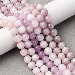 Кунсайт Природные кунцит бисер нитей, круглые, 8 мм, отверстие : 1 мм, около 46~49 шт / нитка, 15.35~15.75'' (39~40 см)