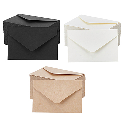 Mixed Color 300Pcs 3 Colors Paper Envelopes, Card Holder Protective Envelope, Rectangle, Mixed Color, 140x70x0.5mm, 100pcs/color