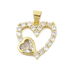 Настоящее золото 18K Стойка металлическая латунная микропрофилированная кубическая циркония подвески, долговечный, без свинца и без кадмия, реальный 18 k позолоченный, 17.5x17.5x3 мм, отверстие : 3.5x5 мм