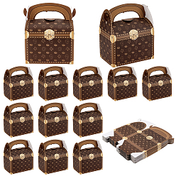 Сиена Бумажные подарочные наборы для конфет, подарочные коробки для упаковки конфет, форма сумочки, цвет охры, 11x7x12.7 см