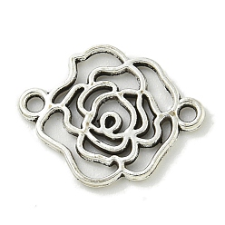 Античное Серебро Подвески из сплава в тибетском стиле, ссылки на контуры цветов, без свинца и без кадмия, античное серебро, 13x16.5x1 мм, отверстие : 1.5 мм