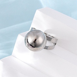 Платина Латунь манжеты кольца, круглые, без кадмия и без свинца, стойки покрытие, долговечный, платина, внутренний диаметр: 20 мм