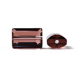 Фиолетовый К 9 стекло, имитация Австрийские кристаллические шарики, класс AAA, граненые, прямоугольные, фиолетовые, 10x15.5x7 мм, отверстие : 0.9~1 мм