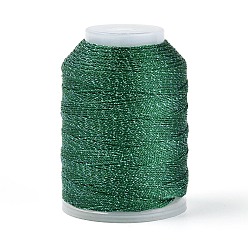 Морско-зеленый 200м 6-слойный блестящий полиэстеровый шнур для изготовления ювелирных изделий, круглые, цвета морской волны, 0.6 мм, около 218.72 ярдов (200 м) / шт