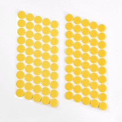 Yellow Nylon Magic Tapes, Adhesive Hook and Loop Tapes, Flat Round, Yellow, 20mm