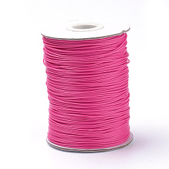 Камелия Плетеные корейские вощеные полиэфирные шнуры, камелия, 5 мм, около 30 м / рулон
