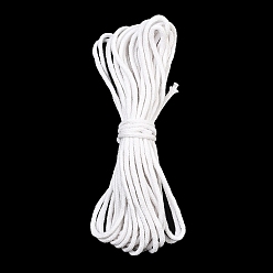 Белый Круглый плетеный шнур из поликоттона, для diy craft, белые, 4 мм, около 10.94 ярдов (10 м) / пачка