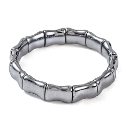 Терагерцовый камень Эластичные браслеты из костяного терагерцового камня и бисера для женщин и мужчин, внутренний диаметр: 2-3/8 дюйм (6 см)