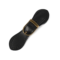 Черный Кожаная пряжка, для сумки свитер куртка пальто, аксессуары для шитья своими руками, чёрные, 11.5~14.5 см