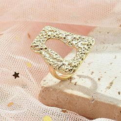 Trapezoid Открытые манжетные кольца из сплава, украшения для женщин, трапециевидные, регулируемый, трапеции: 29x22 мм