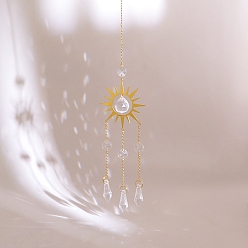 Алмаз Каплевидный стеклянный ловец солнца для окон радуга производитель, металлические подвесные украшения, для украшения дома и улицы, алмаз, 405 мм