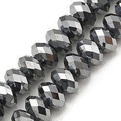 Терагерцовый камень Терагерц каменные бусы пряди, граненые, рондель, 9x6 мм, отверстие : 1 мм, около 67 шт / нитка, 15.63'' (39.7 см)