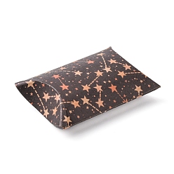 Camel Paper Pillow Gift Boxes, Packaging Boxes, Party Favor Sweet Candy Box, Star Pattern, Camel, 9.9x5.5x0.1cm, Finished Product: 8x5.5x2cm