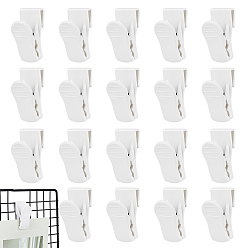 White 4Pcs Resin Refrigerator Liner Clips, for Storage Dividers Hanging Clips, White, 44x20x25mm