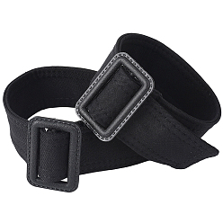 Черный 2 шт. полиэстеровые ремни, с пластиковыми пряжками, чёрные, 395x54.5x8 мм