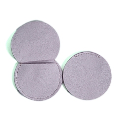 Средний Фиолетовый Мешочки для украшений из микрофибры, складные подарочные пакеты, для кольца колье серьги браслет ювелирные изделия, плоско-круглые, средне фиолетовый, 7x7 см