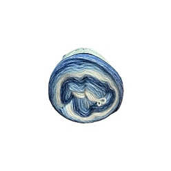 Темно-Голубой Хлопковая пряжа градиентного цвета, для одежды шарфы свитера шали шапки, глубокое синее небо, 100г/моток, около 306.21 ярдов (280 м) / моток