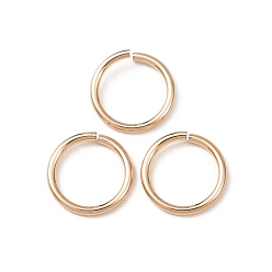 Real 14K Gold Filled 1/20 14k открытые соединительные кольца с золотым покрытием, круглый отрезок, покрытый желтым золотом, real 14 k золото заполнено, 21 датчик, 7x0.76 мм, внутренний диаметр: 5.5 мм