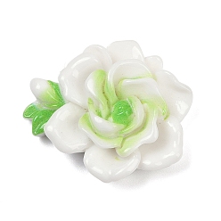 Белый Дым Непрозрачные смоляные цветы кабошоны, камелия, серый, 22.5x27.5x8.5 мм