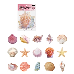 Shell Shape 30 шт. самоклеящиеся декоративные наклейки для домашних животных, водостойкие наклейки для скрапбукинга своими руками, детская художественная поделка, формы раковины, 90x100 мм