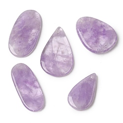 Аметист Подвески из натурального аметиста , разнообразные, 32~45x20~28x4~, отверстие : 1.2~3 мм