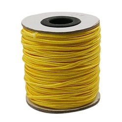 Gold Nylon Thread, Nylon Jewelry Cord for Custom Woven Jewelry Making, Gold, 2mm, about 100yards/roll(300 feet/roll)