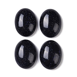 Синий Драгоценный Камень Синтетические голубые голдстоуновские кабошоны, овальные, 20~20.8x15~15.5x5.8~6.5 мм