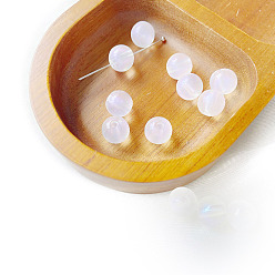 Круглые 10 шт прозрачные акриловые бусины, с блеском порошок, круглые, 10 мм