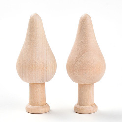 Фора Незаконченные деревянные украшения, для художественного и ремесленного искусства, декорирование проектов, украшения для дома, оранжевые, 25x25x61 мм