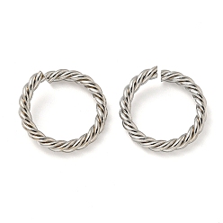 Platin Farbe Offener Messing-Biegering, Twisted-Runde, Bleifrei und cadmium frei, Platin Farbe, 14x2 mm, Innendurchmesser: 10.5 mm