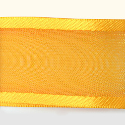 Goldenrod 100 Yards Polyester Organza Ribbon with Satin Edge, Goldenrod, 3/8 inch(9mm)