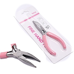 Pink Carbon Steel Pliers, Jewelry Making Supplies, Bent Nose Pliers, Pink