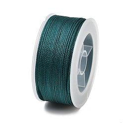Dark Green Round Nylon Braided Cord, for Jewelry Beading Making, Dark Green, 1.2mm, about 38.28 Yards(35m)/Roll