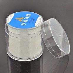Clear Korean Elastic Crystal Thread, Stretch Bracelet String, with Box, for Jewelry Making, Clear, 0.4mm, about 328.08 yards(300m)/roll