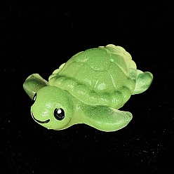 Pink Светящиеся смоляные украшения в виде черепах, светящиеся в темноте украшения, микроландшафтные украшения сада, розовые, 26x22x9 мм