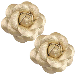 Бланшированный Миндаль Заколки для волос из искусственной кожи аллигатора для девочек, с железом, цветок, бланшированный миндаль, 62~65x64~66x32 мм