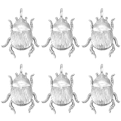 Платинированный 10 латунные подвески шт., без кадмия, без никеля и без свинца, очарование насекомых, Реальная платина, 17x13.5x3 мм, отверстие : 1.6 мм