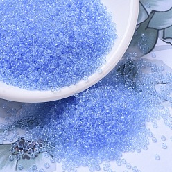 (RR159L) Прозрачный Светлый Васильковый Миюки круглые бусины рокайль, японский бисер, (rr 159 л) прозрачный светло-васильковый, 11/0, 2x1.3 мм, Отверстие : 0.8 мм , около 5500 шт / 50 г