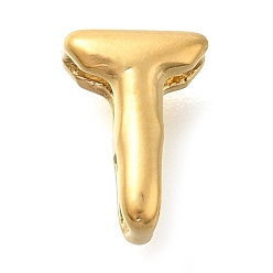Letter T Ионное покрытие (ip) 304 подвески из нержавеющей стали, реальный 14 k позолоченный, Письмо T, 8.5x6x4 мм, отверстия: 4x2 mm и 3.5x1.5 mm и 2.5x1.5 mm