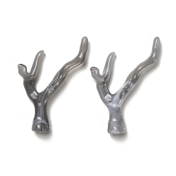 Светло-серый Акриловые подвески, коралл, светло-серый, 49x32x9 мм, отверстие : 1.8 мм, Около 290 шт / 500 г